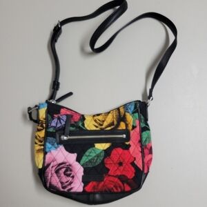 Vera Bradley Mini Vivian Crossbody  Havana Rose Shoulder Bag.